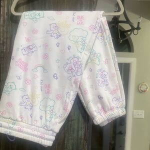 Care Bears Pastel Multi-Color ladies fleece Bottoms and matching hooded top XXL